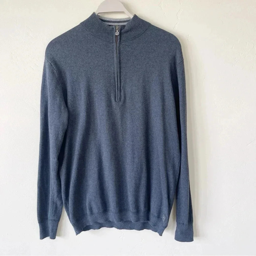 Linksoul Cotton Cashmere Quarter Zip Sweater Size Medium